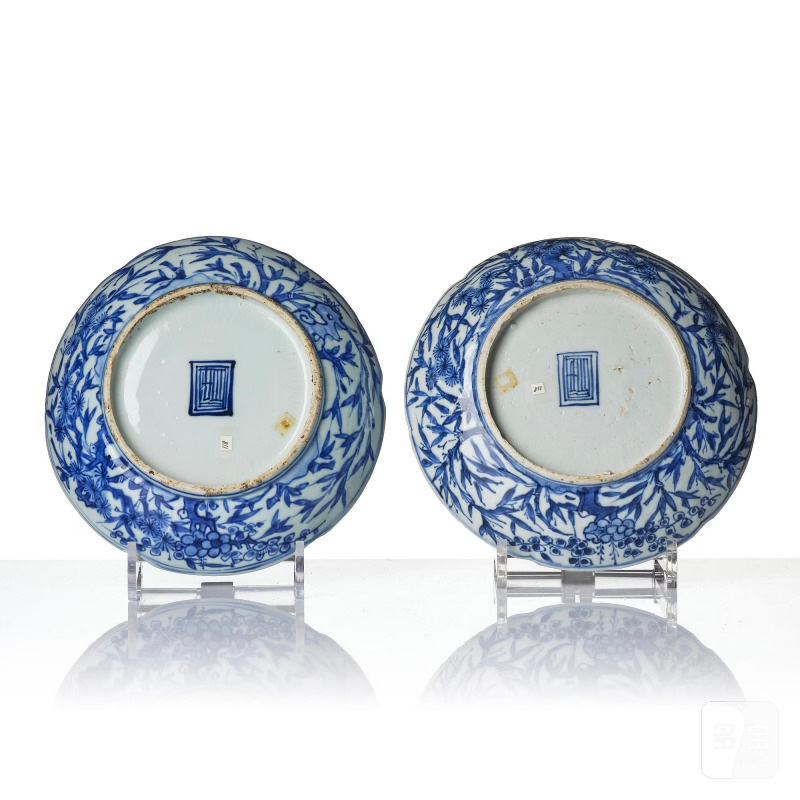 A set of 10 blue and white dishes, - 图7